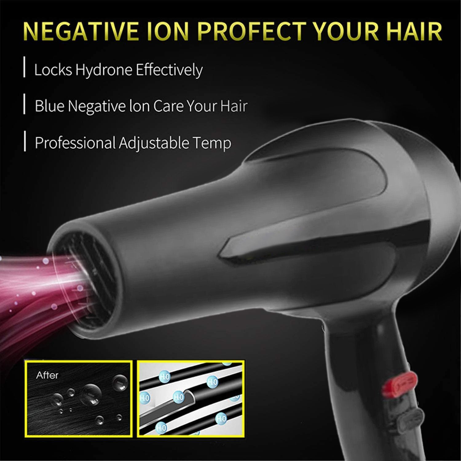Premium 1500 Watts Professional Hair Dryer for Women & Men