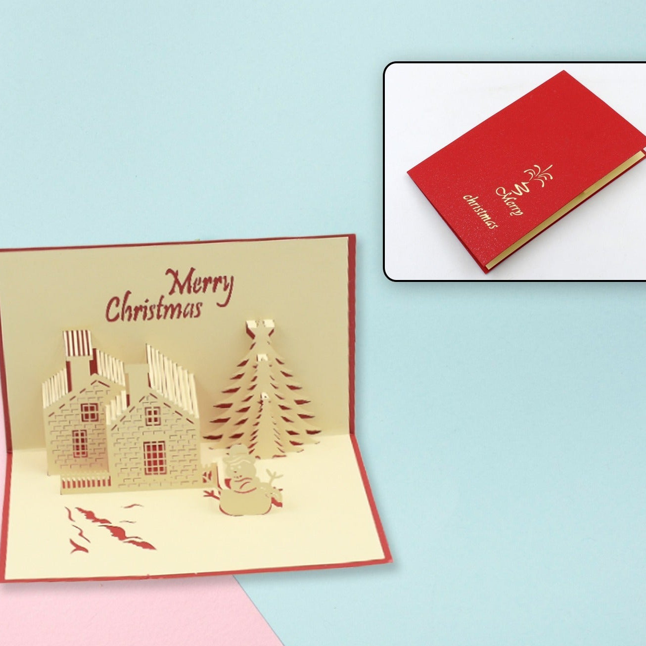 3d High Quality Paper Wishing Card - Christmas Card