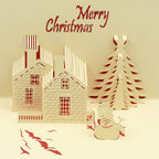 3d High Quality Paper Wishing Card - Christmas Card