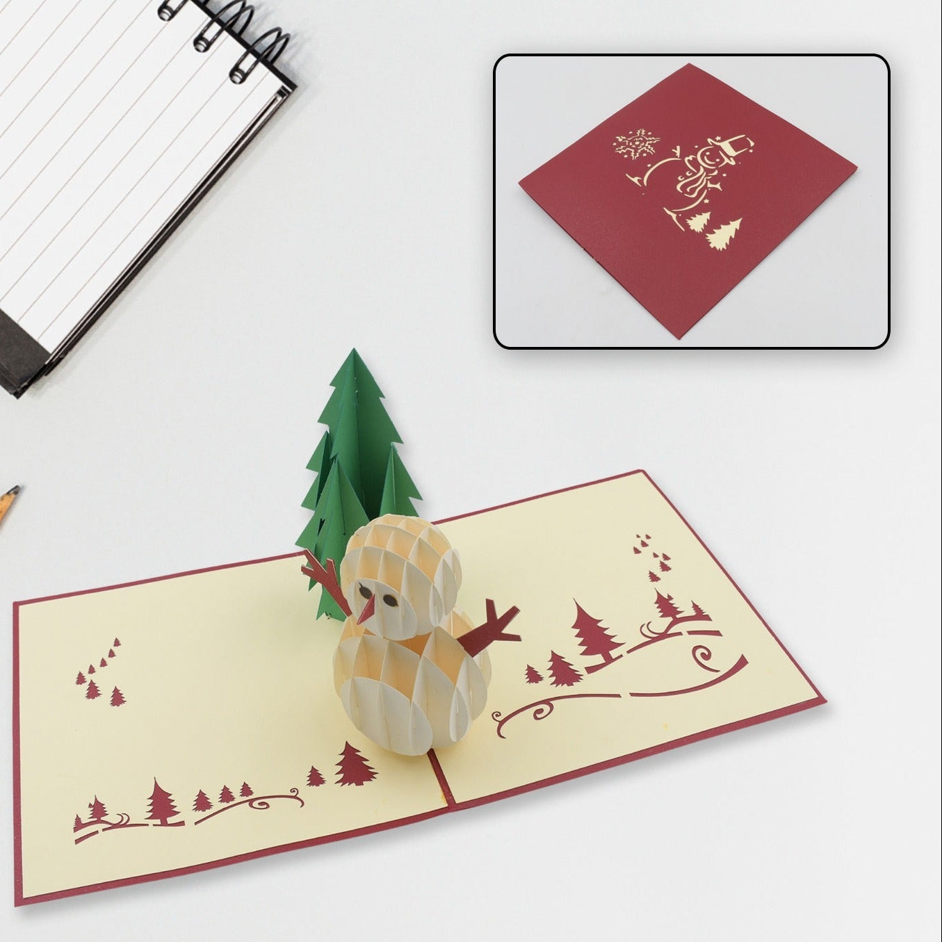 3d High Quality Paper Wishing Card - Christmas Card