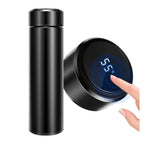 Black Smart Vacuum Insulated Water Bottle – 500ml, LED Temperature Display
