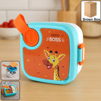 Kids Cartoon Lunch Box with Stainless-Steel Inner Tray (Pack of 2 Lunch Boxes)