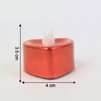 Red Heart Shape LED Tealight Candles Love LED Candles(12Pcs)