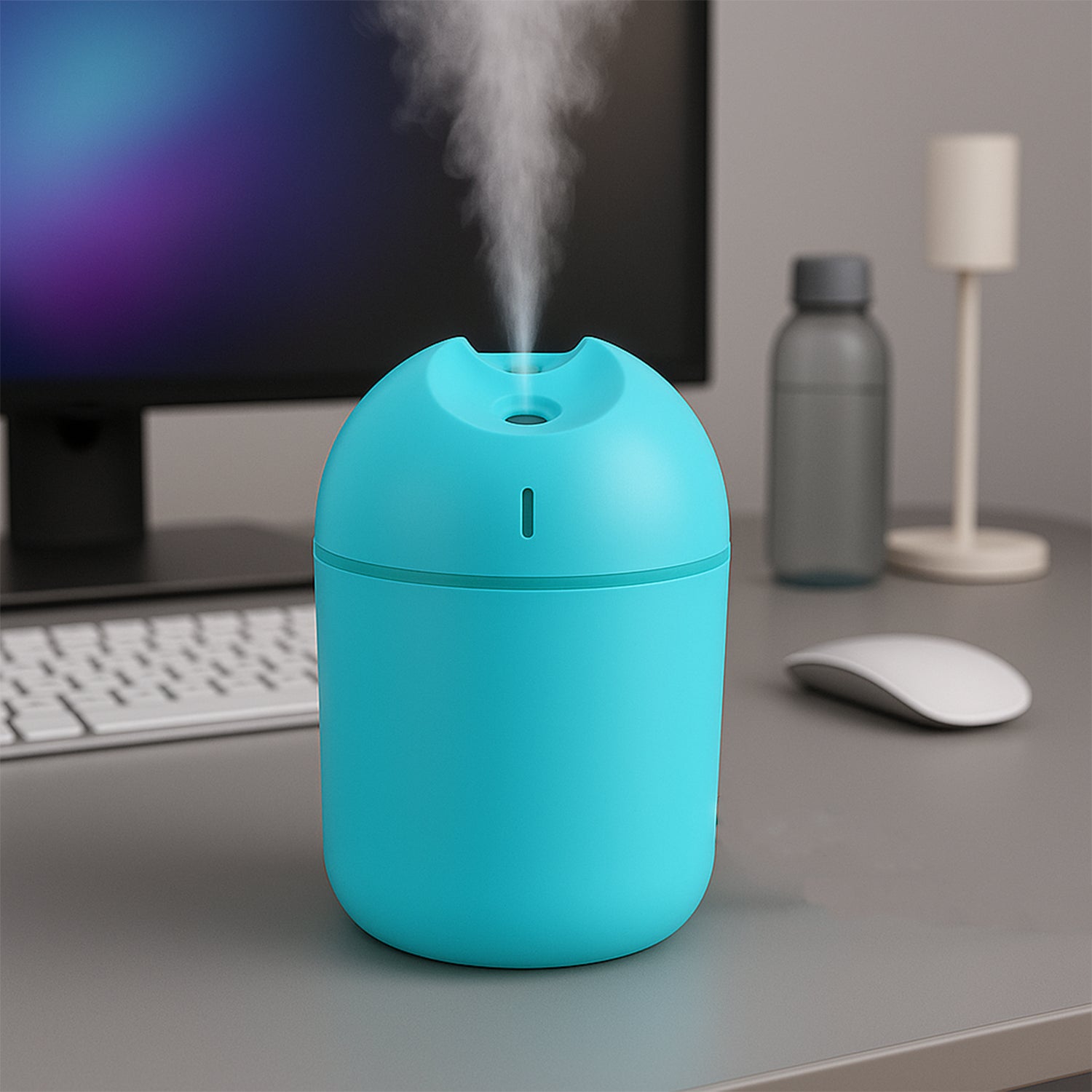 Mini Portable Cool Mist Humidifier with LED Light | USB-Powered Air Diffuser for Home, Office, Travel | Quiet Operation