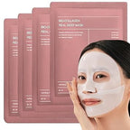 Bio-Collagen Real Deep Hydration Face Mask | Deep Collagen Night Wrapping Sheet Mask | Glow & Anti-Ageing | Pack of 4