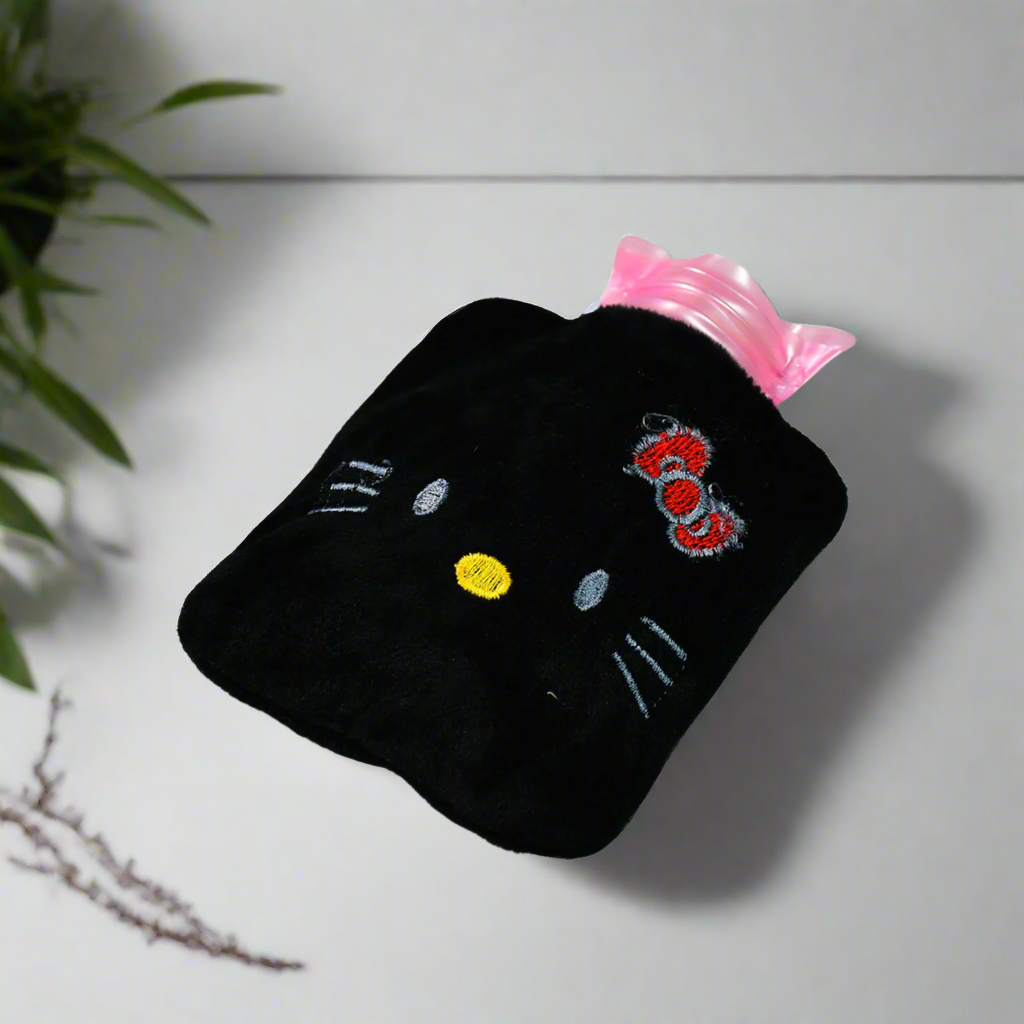 Black Hello Kitty Small Hot Water Bag