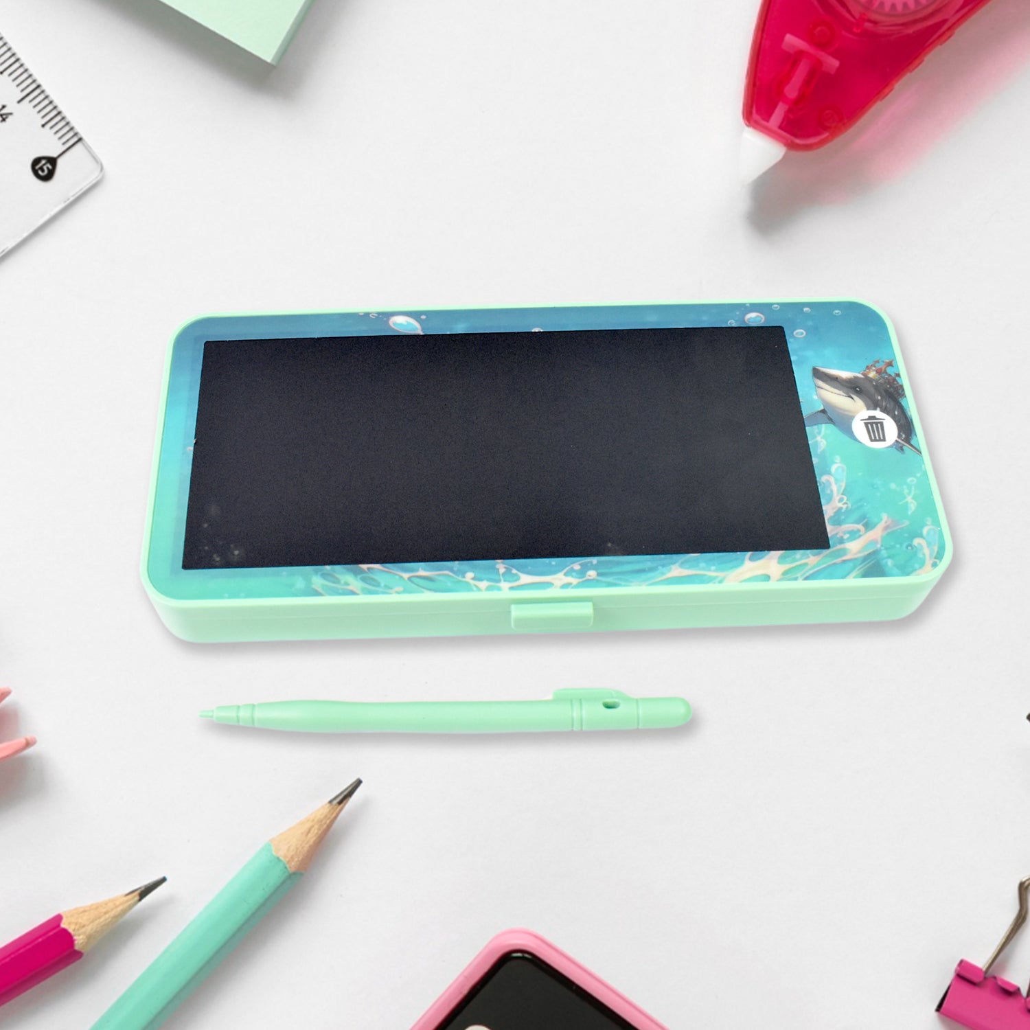 LED Drawing Tablet with Pen (Blue) – Kids Electronic Magic Slate, Digital Doodle Pad