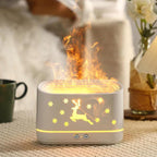 Christmas Flame Humidifier with LED Fire Effect | Aroma Diffuser & Night Light