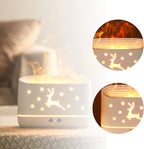 Christmas Flame Humidifier with LED Fire Effect | Aroma Diffuser & Night Light