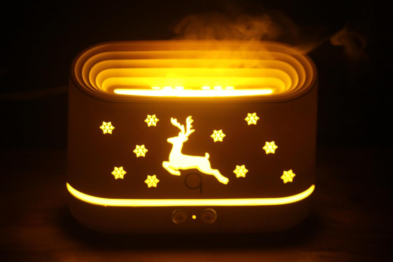 Christmas Flame Humidifier with LED Fire Effect | Aroma Diffuser & Night Light