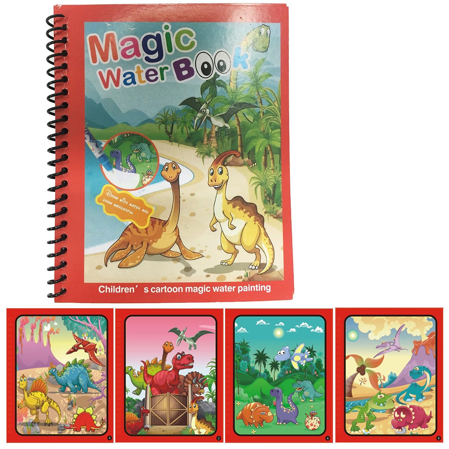Magic Water Doodle Book with Quick Dry Painting Pen