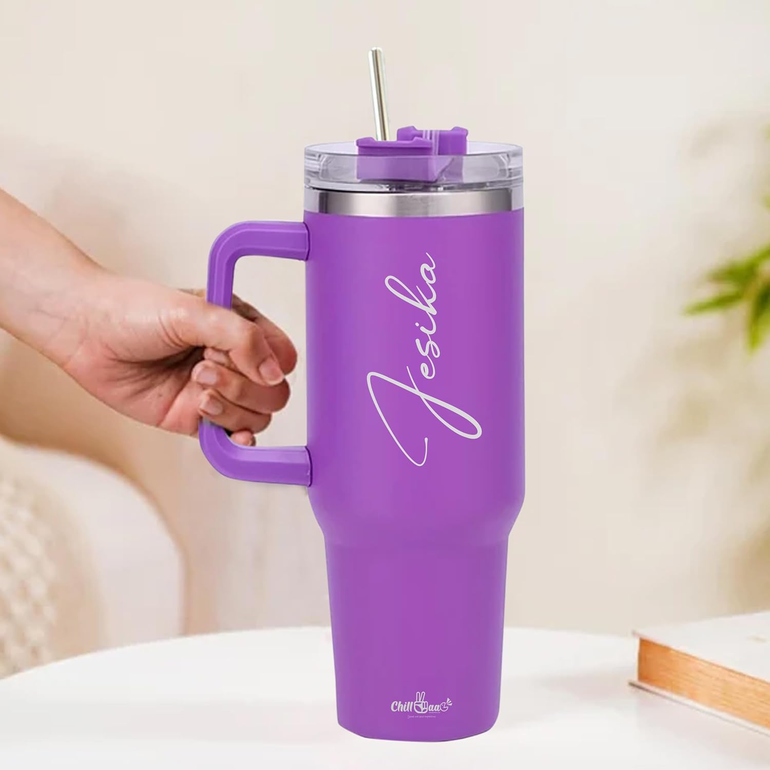 Insulated Stainless Steel Tumbler Purple 5