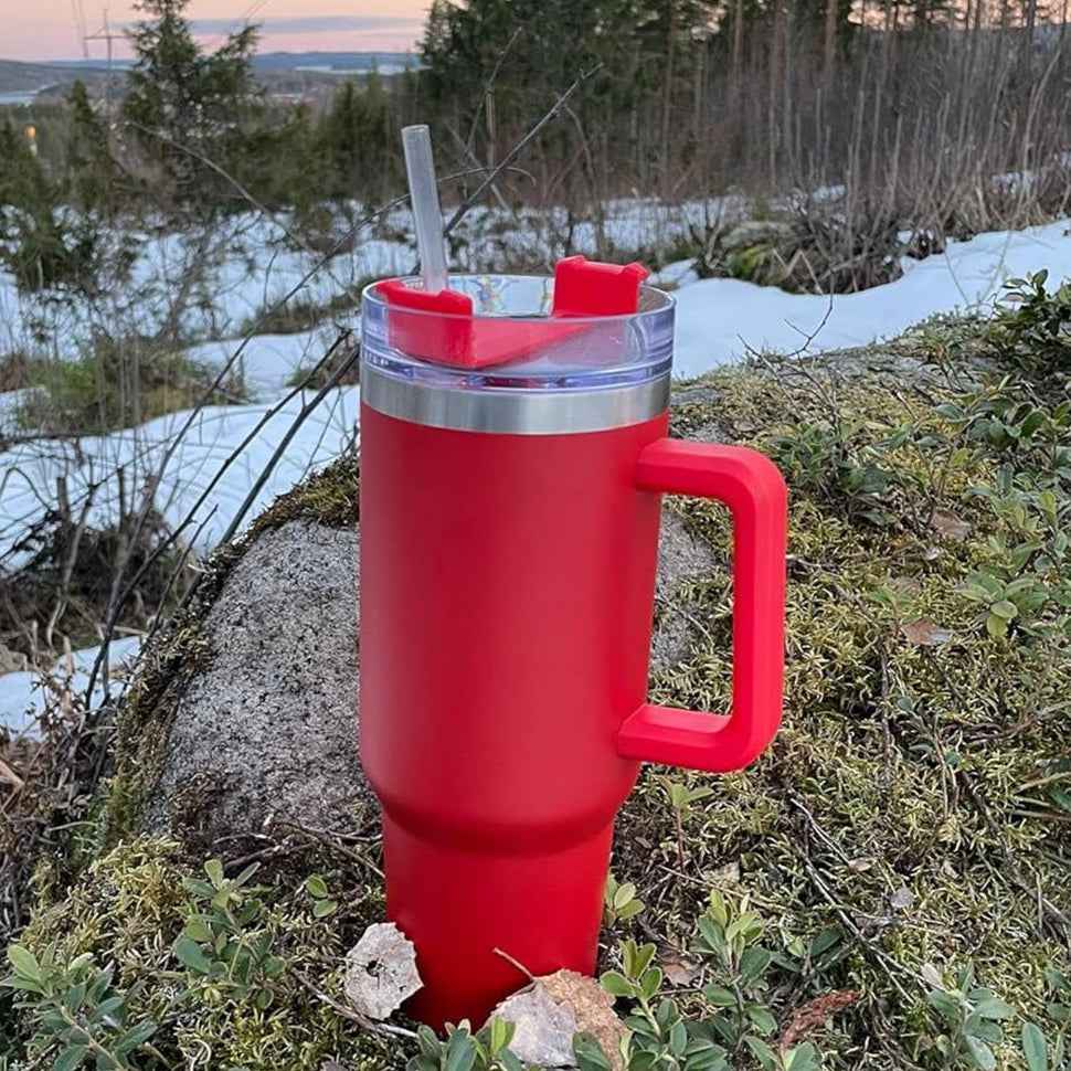 Insulated Stainless Steel Tumbler Red 1