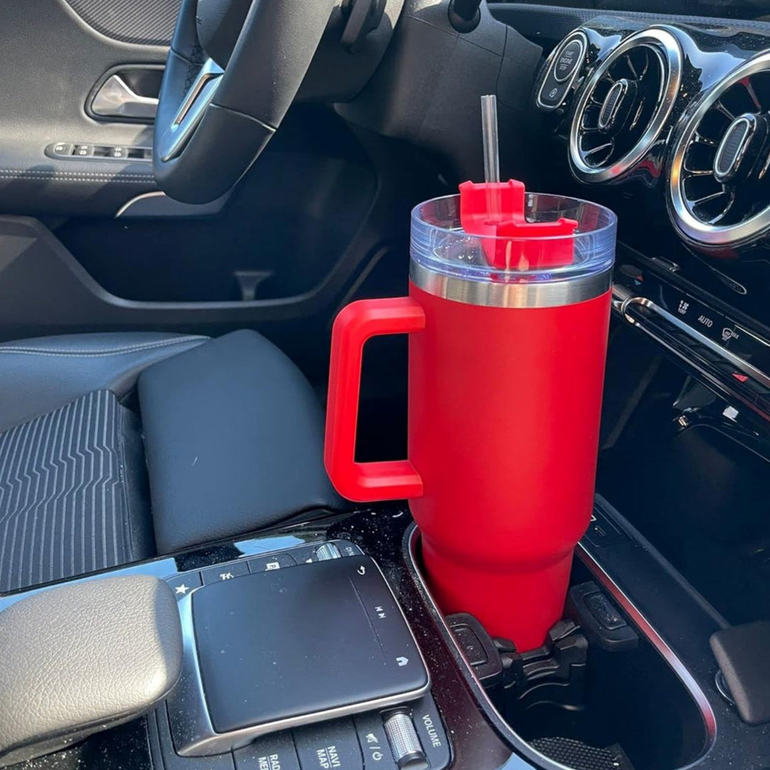 Insulated Stainless Steel Tumbler Red 4