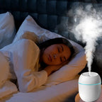 Humidifier & Aroma Diffuser for Room – USB Powered, LED Light, Quiet Operation