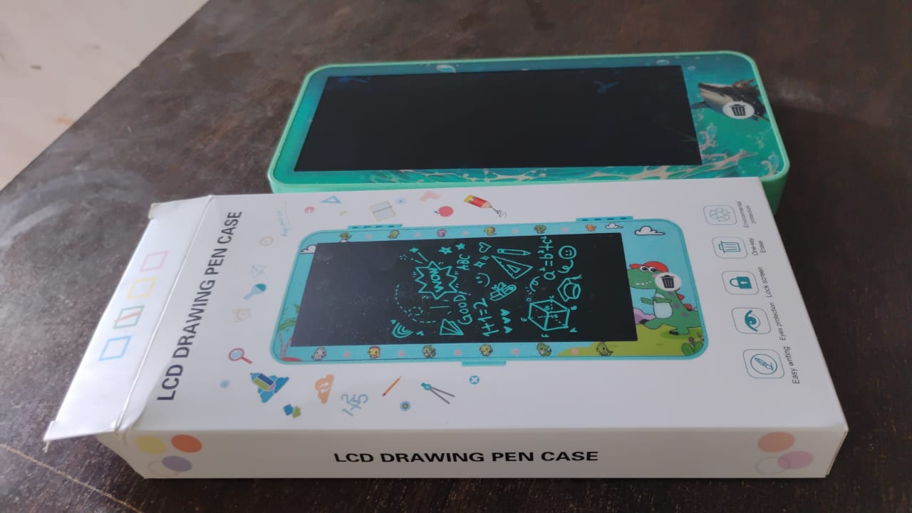 LED Drawing Tablet with Pen (Blue) – Kids Electronic Magic Slate, Digital Doodle Pad