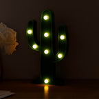 LED Cactus Marquee Light  Wall Mountable & Tabletop Night Lamp 5