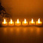 LED Tealight Candles with Remote Control – Pack of 6 Battery Operated Flameless & Smokeless