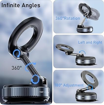 360° Magnetic Mobile Holder for Car – Adjustable, Anti-Slip, Strong Magnet