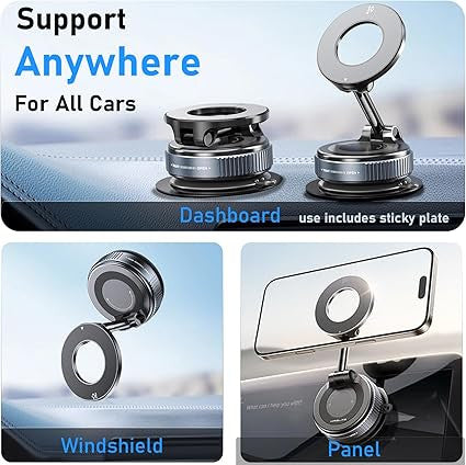 360° Magnetic Mobile Holder for Car – Adjustable, Anti-Slip, Strong Magnet