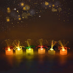 Fiber Optic Light Mini Color Change Led Table Centerpieces  Light Up Candle - Pack Of 12
