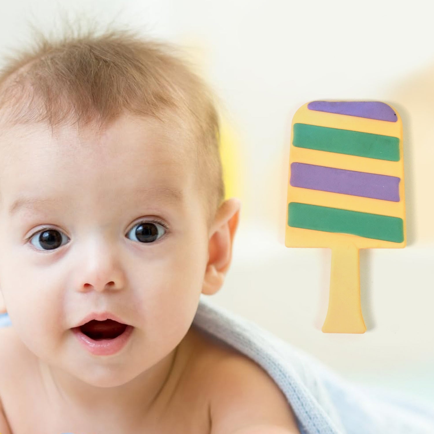 Silicone Candy Shape Teether for Baby, BPA Free Food Grade Silicone Teether