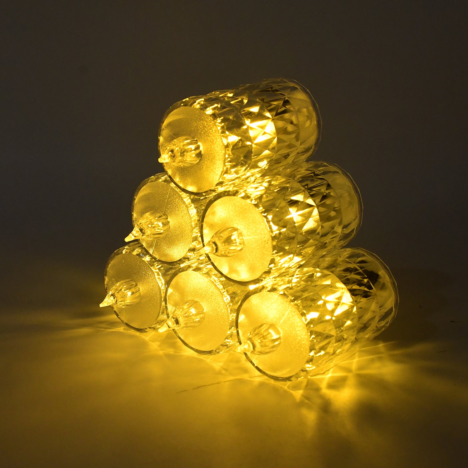 MSH 2 Pcs Acrylic Flameless & Smokeless Decorative Candles Led Tea Light Candle (15 Cm Tealight Candle - 2 Pcs)