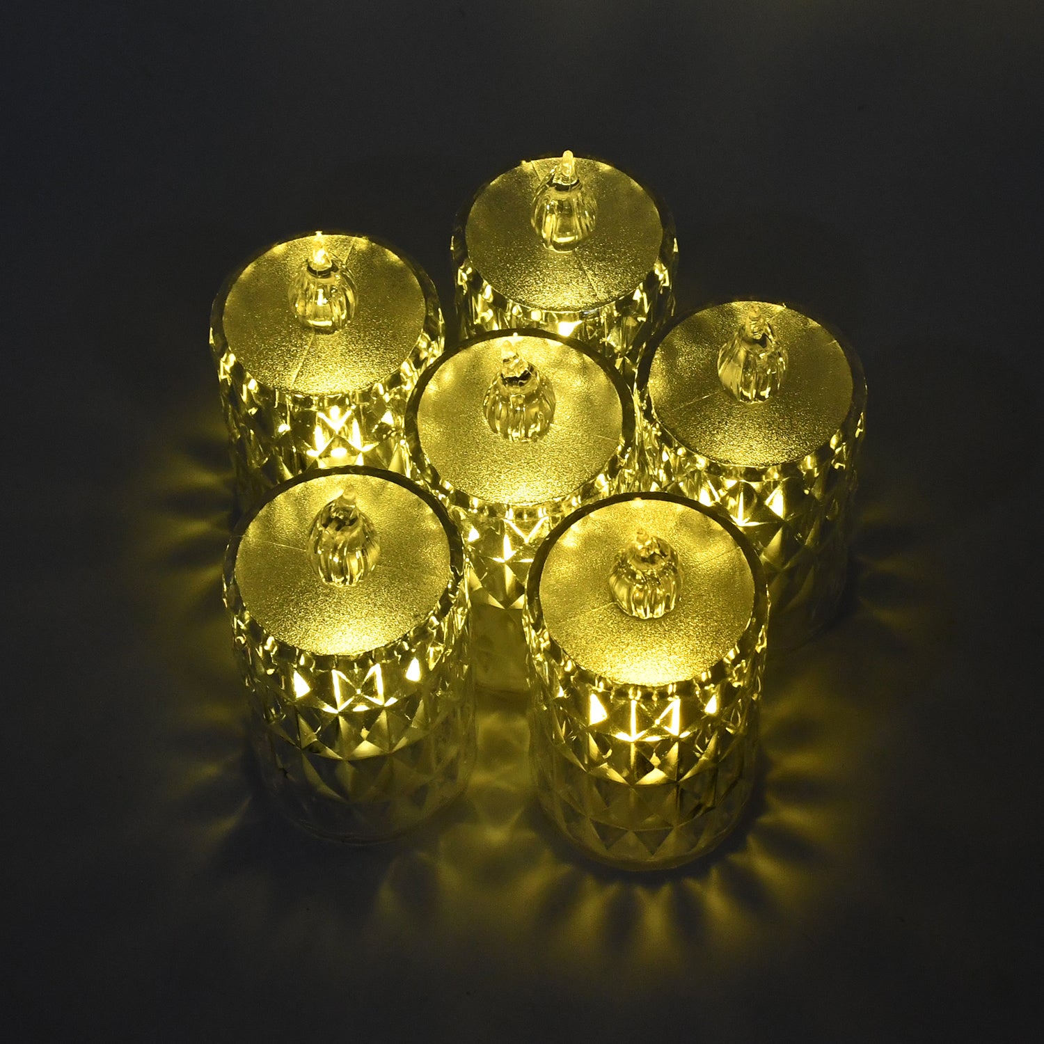 MSH 2 Pcs Acrylic Flameless & Smokeless Decorative Candles Led Tea Light Candle (15 Cm Tealight Candle - 2 Pcs)