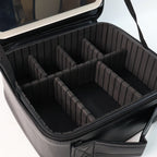 Travel Train Case with Mirror LED Light, 3 Cosmetic Bag Portable Storage