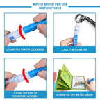 Magic Water Doodle Book with Quick Dry Painting Pen