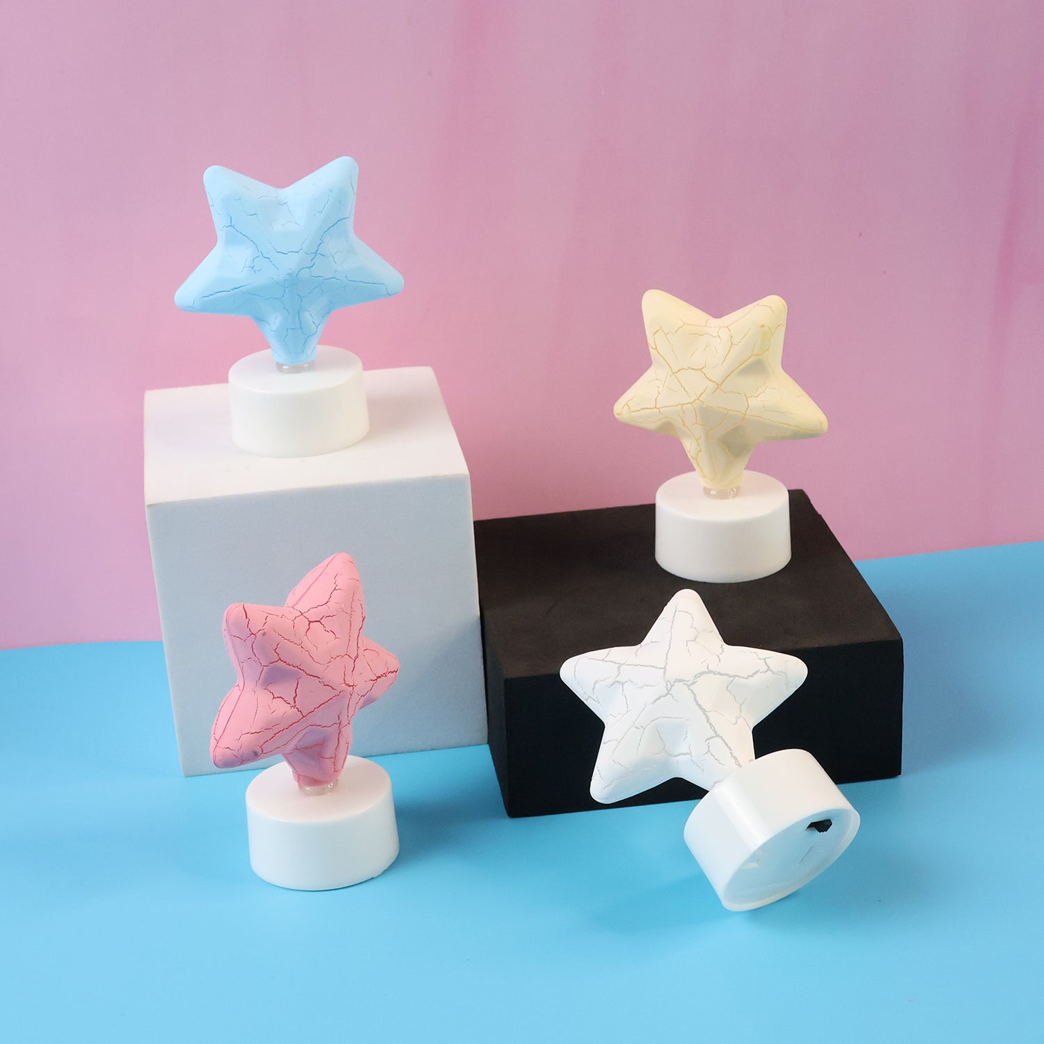 Star Shape Christmas Decorative Led Tealight Candles Pack of 4)