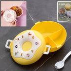 Donut Shaped Double Insulated 3 Compartment Lunch Box | Mohali Store