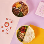 Donut Shaped Double Insulated 3 Compartment Lunch Box | Mohali Store