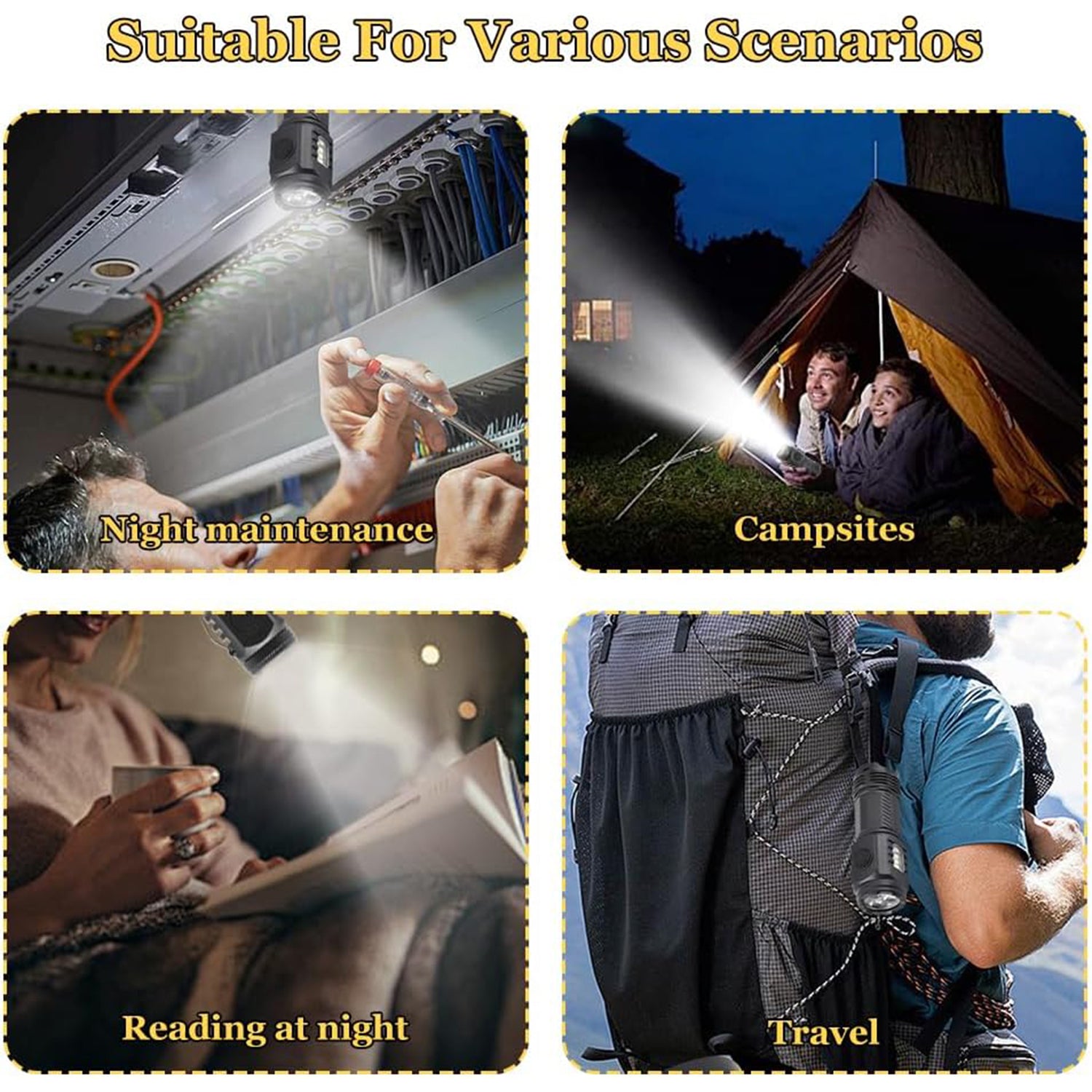 Compact LED Torch – Small Flashlight with 5 Lighting Modes, High Brightness