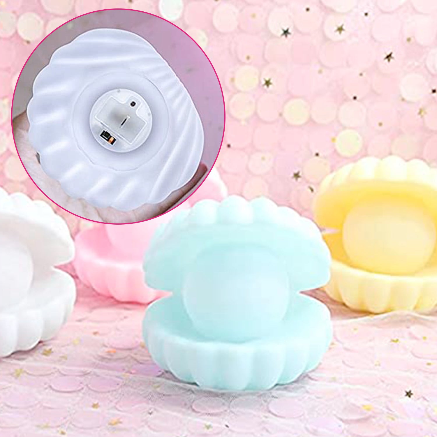 Pearl Shell Relaxing Night Lamp – Decorative Soft Glow Lamp for Bedroom & Living Room