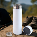 White Smart Vacuum Insulated Water Bottle – 500ml, LED Temperature Display