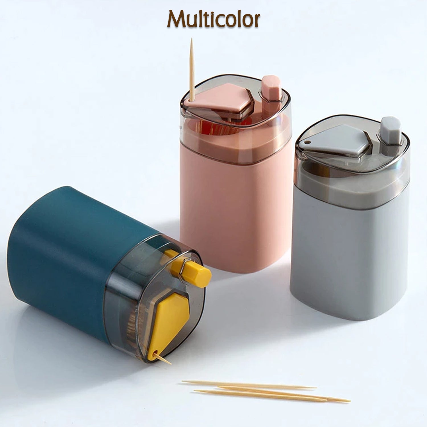 Automatic Toothpick Holder Dispenser – Pop-Up Design, Hygienic & Compact Toothpick Box