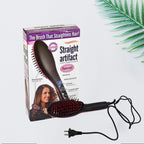 The Simply Straight Electric 2-in-1 Ceramic Hair Straightener Comb Brush.