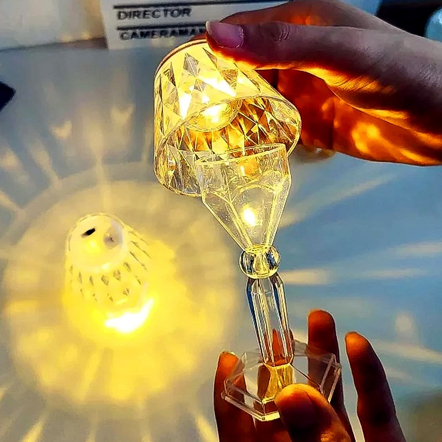 Oblivion LED Table Lamp Mini Projection Lamp for Night Light, Gifting, Decorative