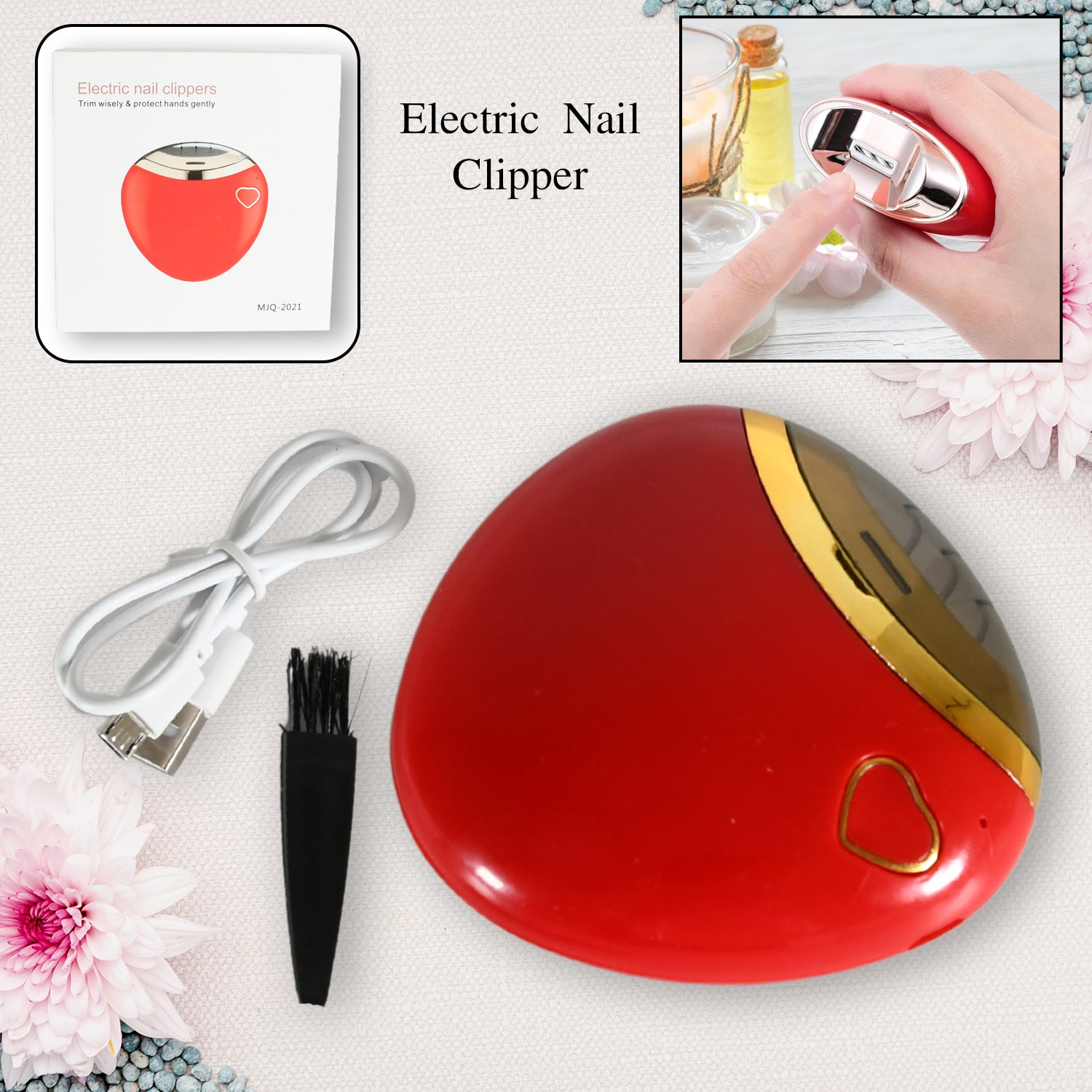 Electric Nail Clipper & Manicure Set | Automatic Nail Cutter, Nail File & Grinder for Adults & Babies | Safe, Rechargeable