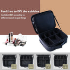 Travel Train Case with Mirror LED Light, 3 Cosmetic Bag Portable Storage