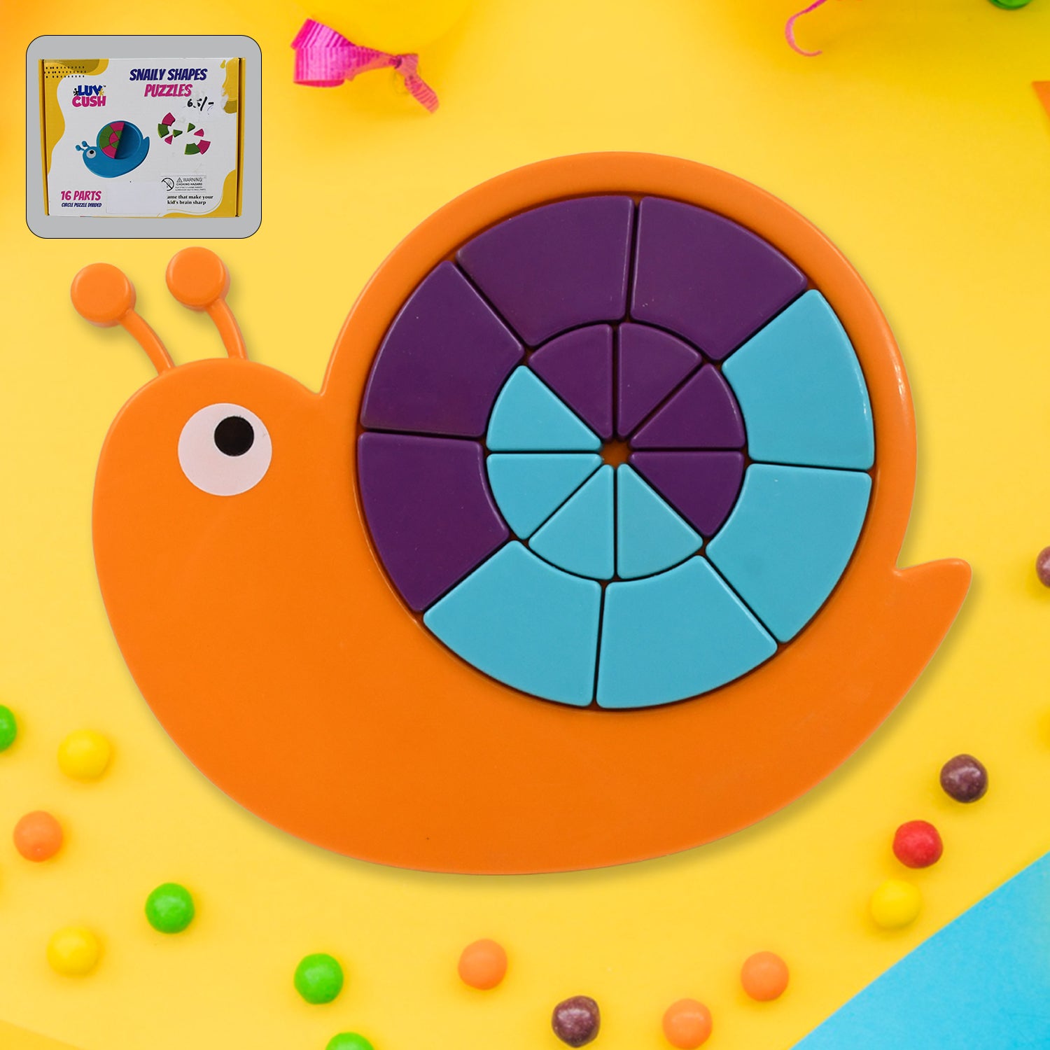 Mini Snail Puzzle Toy | Educational Puzzle for Toddlers 3–6 Years (Multicolor)